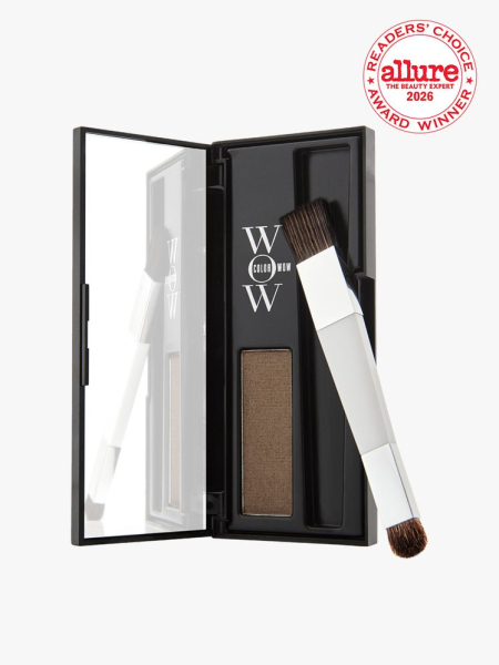 A box of Color Wow Root Cover Up with a brush on a white background