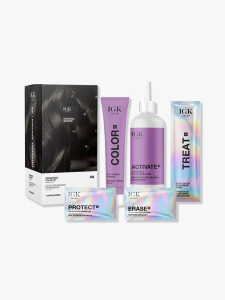 IGK Permanent Hair Color Kit on light gray background